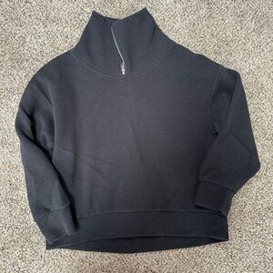 Calia Black Cowl Neck Sweater with Textured Knit